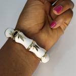 White Bold Coil Bangle