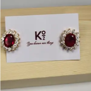 Red Tiny Treasure Earrings